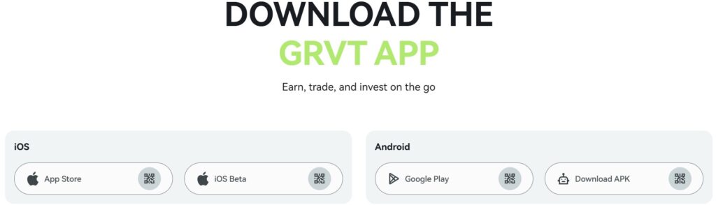 GRVT App – Earn, Trade, and Invest on the Go